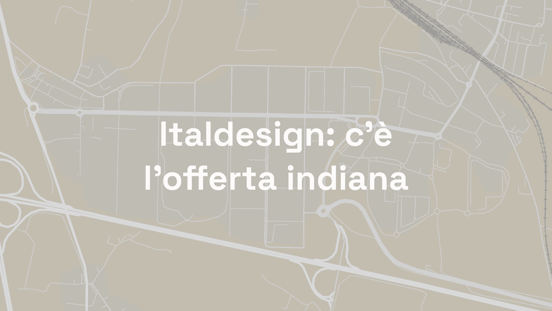 Italdesign: c'è l'offerta indiana