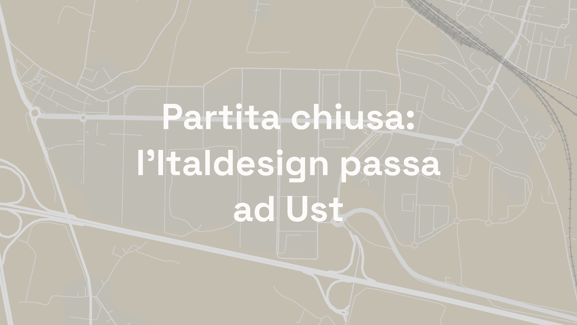 Partita chiusa: l'Italdesign passa ad Ust